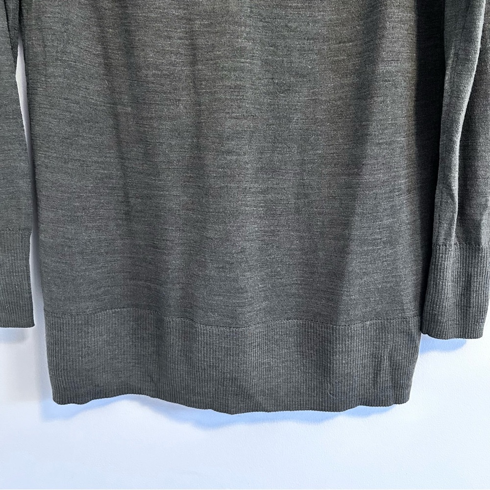 NWOT 100% Merino Wool Green Boyfriend Cardigan - Picture 11 of 12